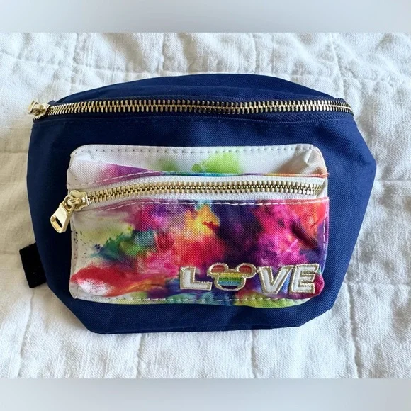 Disney Rainbow "LOVE" Mickey Collection Travel Fanny Pack NWOT - Picture 4 of 5